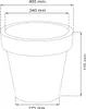 Blumentopf Übertopf inkl. Untersetzer Blumenkübel 40 cm x Produktbild-Vorschau 2