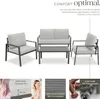 Ensemble de salon Göteborg avec table - gris clair Voir les images du produit 3