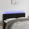 LED Kopfteil Schwarz 144x5x78/88 cm Samt Produktbild-Vorschau 1