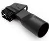 A black vacuum cleaner attachment with a brush on a white background. Produktbild-Vorschau