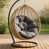 Rundes Gartenkissen 130 cm Grau – wasserabweisendes Outdoor Produktbild-Vorschau 6