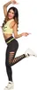 Leggings con fori per adulti nero - Taglia unica Anteprima dell’immagine prodotto 2