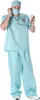 A man wearing a blue surgeon costume with a stethoscope and mask. Anteprima dell’immagine prodotto