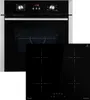 A built-in oven and an induction hob are shown together against a white background. Produktbild-Vorschau