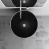 doporro Lavabo Colonne Rond Noir Vasque sur Pied Solid Voir les images du produit 6