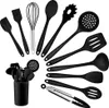 Homikit Silikon Küchenhelfer Set, 12 Stück Schwarz Produktbild-Vorschau 1