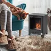 HOMCOM Cheminée bioéthanol sur Pieds brûleur 0,9 L, 3h de Voir les images du produit 2