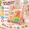 Chariot de marche en bois - Chariot de marche pour bébé | Voir les images du produit 2