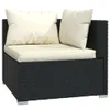 vidaXL 6 tlg. Garten Lounge Set mit Kissen Poly Rattan Produktbild-Vorschau 5