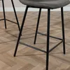 A close-up view of the legs and seat of two bar stools. Produktbild-Vorschau