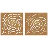 vidaXL 2 pezzi decorazione murale da giardino 55x55 cm Anteprima dell’immagine prodotto 4