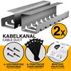 Werkfox 2er Pack Kabelkanal Organizer Grau aus massivem Produktbild-Vorschau 2