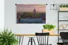MuchoWow® Wandteppich Wandbehang Bunter Stadthorizont im Produktbild-Vorschau 2