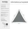Voile d'ombrage triangulaire, gris - 5 x 5 x 5 m Voir les images du produit 6