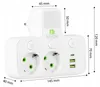 Vayox Steckdosenadapter 2-Fach Schuko mit Nachtlicht | Produktbild-Vorschau 5