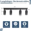 ZMH LED Deckenleuchte Schwarz Deckenstrahler: 4 Flammig Produktbild-Vorschau 3