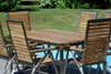 ALEOS. Gartengarnitur Edelstahl Teak Set: Tisch 160x90 cm + Produktbild-Vorschau 3