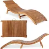 CASARIA® Chaise longue bois d'acacia certifié FSC® pliable Voir les images du produit 1