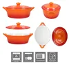 CROSSY Orange Kasserole oval mit Deckel Airfryer 600ml Produktbild-Vorschau 7