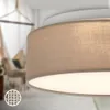 Briloner LED Deckenlampe Stoffschirm Ø30x10,5 cm Rund 16W Produktbild-Vorschau 3