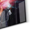DEQORI Glasbild Echtglas 50x50 cm 'Kosmonaut in Farbknall' Produktbild-Vorschau 5