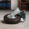 Wiltec Bockrolle Ø160mm mit Gummirad und Metallfelge 130kg Produktbild-Vorschau 8