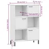 vidaXL Bücherregal OSLO mit Metallbeinen Weiß 90x35x128,5cm Produktbild-Vorschau 8
