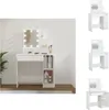 vidaXL Toaletní stolek s LED diodami bílý 86,5x35x136 cm - Náhled obrázku produktu 1