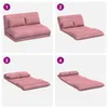 Fauteuil à pied réglable vidaXL en velours rose Voir les images du produit 9