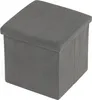Hocker mit Ablage, grauer Kord 38 × 38 × 38 cm Produktbild-Vorschau 3