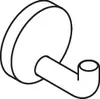 Einzelhaken 477.90.045 einfach A.65mm PA reinweiß 99 D.60mm Produktbild-Vorschau 3