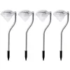 4x Edelstahl LED Solar Gartenleuchte Diamant Farbwechsler Produktbild-Vorschau 1