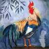 Tovaglioli 33x33 cm - Coq à Plumes Bleues Anteprima dell’immagine prodotto 2