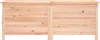 A front view of a wooden garden chest, divided into two sections. Náhled obrázku produktu
