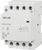 A white electrical component, likely a relay or contactor, is shown against a white background. The product has visible text and labeling, including brand name, model number, and electrical specifications. It also features a schematic diagram. Produktbild-Vorschau