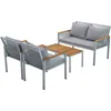 Flieks Gartenlounge Set 4er Set, Gartenmöbel Set Rattan mit Produktbild-Vorschau 5