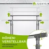 A diagram illustrating the adjustable height feature of a clothes rack, with arrows indicating movement. Podgląd zdjęcia produktu