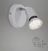 LED Spot Wandleuchte schwenkbar 1xGU10 3000K Ø8cm 3W Titan Produktbild-Vorschau 5