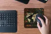 MuchoWow® Mauspad Mousepad Weltkarte - Retro - Blumen 20x20 Produktbild-Vorschau 4