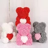 Teddybär mit roter Rose und weißem Herz - 40 cm + Produktbild-Vorschau 8