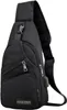 Herren Sling Bag Crossbody Tasche mit USB Port, A0575 Produktbild-Vorschau 1