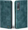 A teal flip case for a Samsung Galaxy A7 2018 is shown from two angles. Produktbild-Vorschau