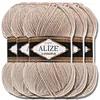 Alize 5x 100 g Lanagold vlna, jednofarebná, háčkovanie, Náhľad obrázku produktu 1