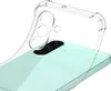 A clear phone case is shown on a light green phone. Podgląd zdjęcia produktu