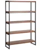 BELIANI Bücherregal Dunkler Holzfarbton Schwarz MDF Platte Produktbild-Vorschau 1
