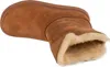 A close-up, angled view of a single brown boot with a fluffy lining, set against a white background. Voir les images du produit