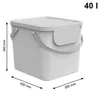 Rotho 3tlg.Wäschesortiersystem Set 40 L Albula aus Produktbild-Vorschau 3