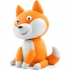 A clay model of a cartoon fox sitting on a white background. Podgląd zdjęcia produktu