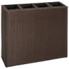 vidaXL Garten-Hochbeet mit 4 Töpfen Poly Rattan Braun Produktbild-Vorschau 6