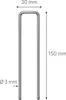 50× Erdanker 150×30×3 mm verzinkt – U-Form, flacher Kopf, Produktbild-Vorschau 2